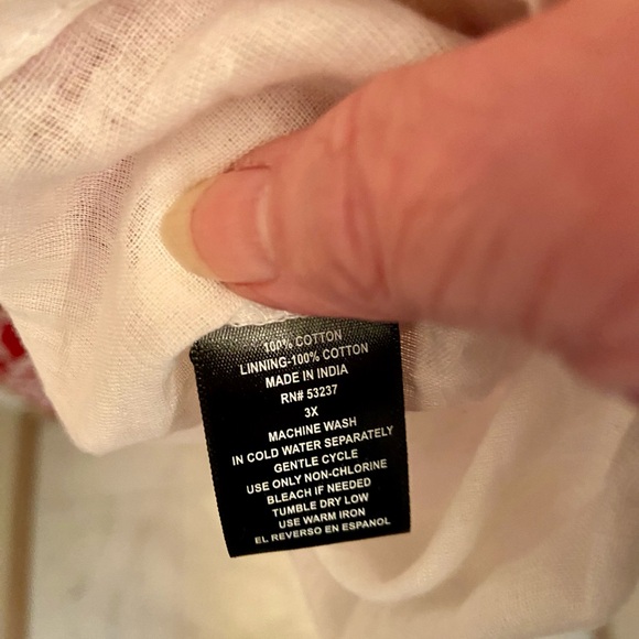 Mlle Gabrielle 3X Red
 and White Sleeveless Maxi Dress - Picture 13 of 13